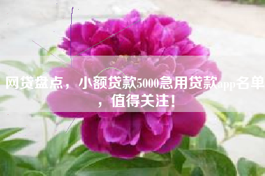 网贷盘点，小额贷款5000急用贷款app名单，值得关注！