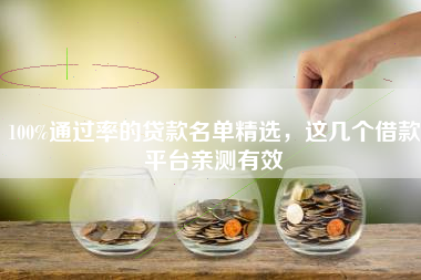 100%通过率的贷款名单精选，这几个借款平台亲测有效