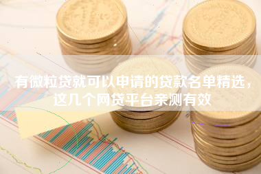 有微粒贷就可以申请的贷款名单精选，这几个网贷平台亲测有效