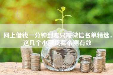 网上借钱一分钟到账只需微信名单精选，这几个小额贷款亲测有效