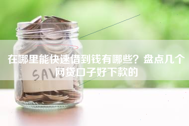 在哪里能快速借到钱有哪些？盘点几个网贷口子好下款的