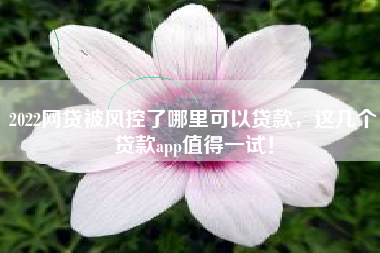 2022网贷被风控了哪里可以贷款，这几个贷款app值得一试！