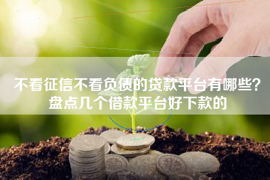 不看征信不看负债的贷款平台有哪些？盘点几个借款平台好下款的