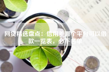 网贷精选盘点：信用差哪个平台可以借款一览表，必下名单