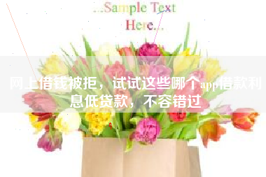 网上借钱被拒，试试这些哪个app借款利息低贷款，不容错过