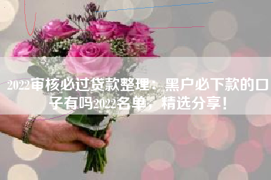 2022审核必过贷款整理：黑户必下款的口子有吗2022名单，精选分享！