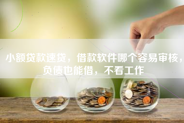小额贷款速贷，借款软件哪个容易审核，负债也能借，不看工作