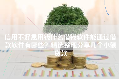 信用不好急用钱什么借钱软件能通过借款软件有哪些？精选整理分享几个小额贷款