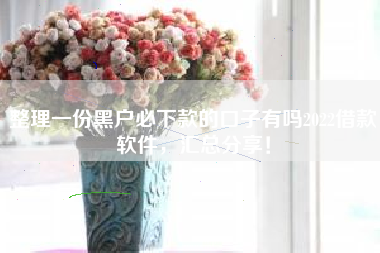 整理一份黑户必下款的口子有吗2022借款软件，汇总分享！