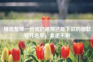 精选整理一份黑户逾期还能下款的借款软件名单，拿走不谢
