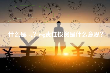 什么是esg？esg责任投资是什么意思？