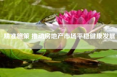 精准施策 推动房地产市场平稳健康发展