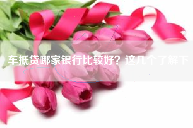车抵贷哪家银行比较好？这几个了解下