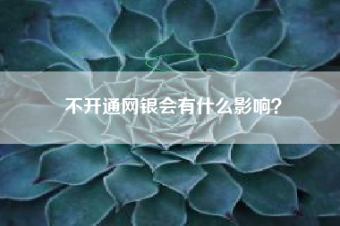 不开通网银会有什么影响？