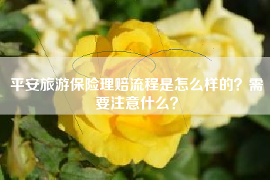 平安旅游保险理赔流程是怎么样的？需要注意什么？