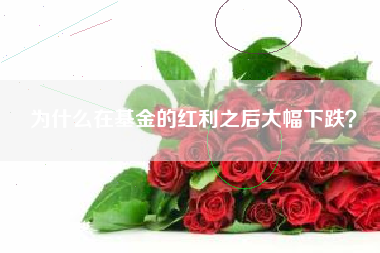 为什么在基金的红利之后大幅下跌？